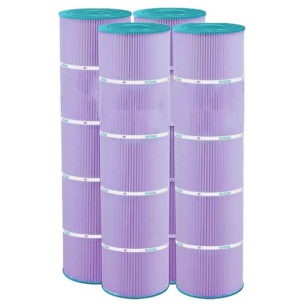 4 Pack HF7459-04P Platinum Purple Pool Filter Cartridge Replacement, 20 sq. ft Filtration Area