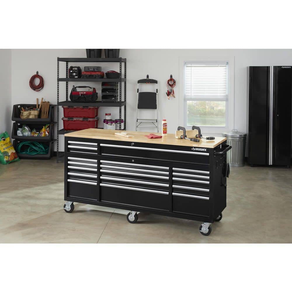 Black Mobile Workbench Tool Chest