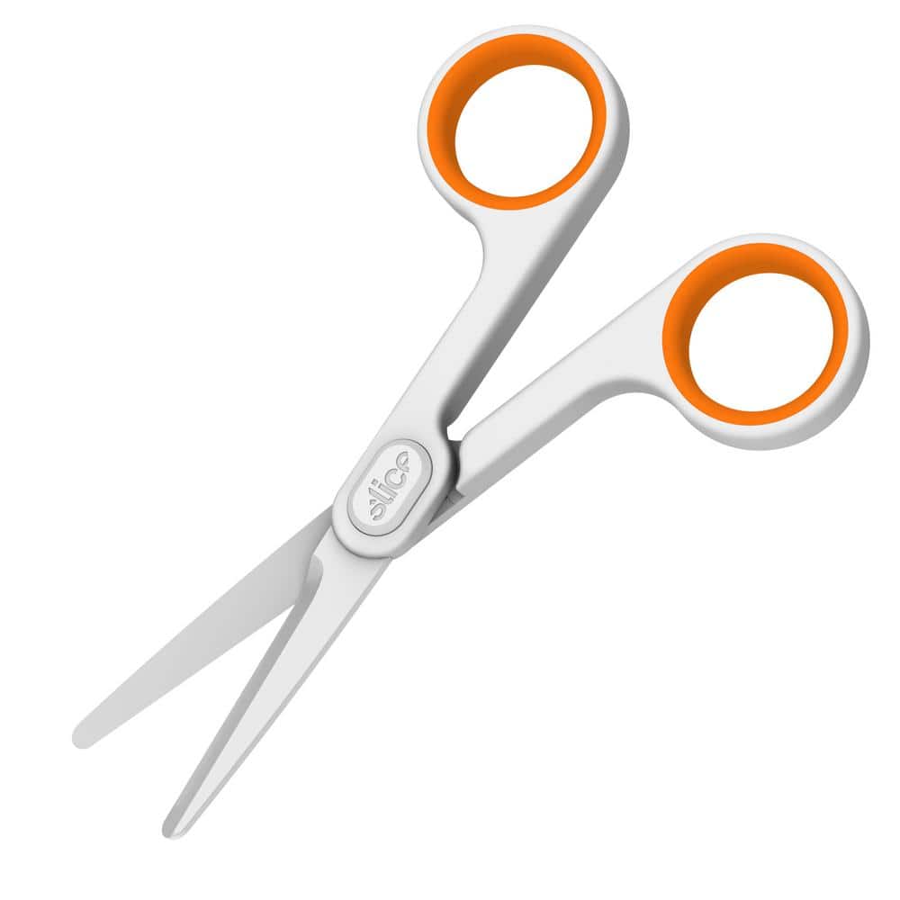 Slice 10544 Ceramic Scissors - Rounded Tips | Never Rusts, Finger Friendly, Food Grade, BPA, Micro Ceramic Safetey Blades