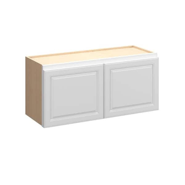 Brighton Raised 33 in. W x 15 in. H x 12 in. D Plywood Assembled Wall Cabinet in Painted White