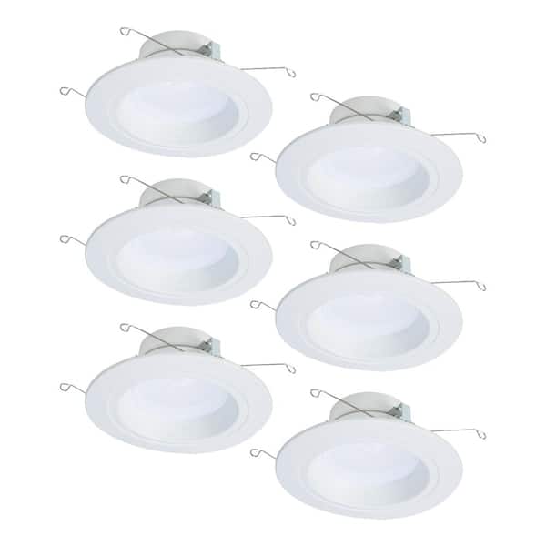 HALO 5 in./6 in. 2700K-5000K Tunable Smart Integrated LED White Recessed Light Ceiling Trim Selectable Lumen (6-Pack)