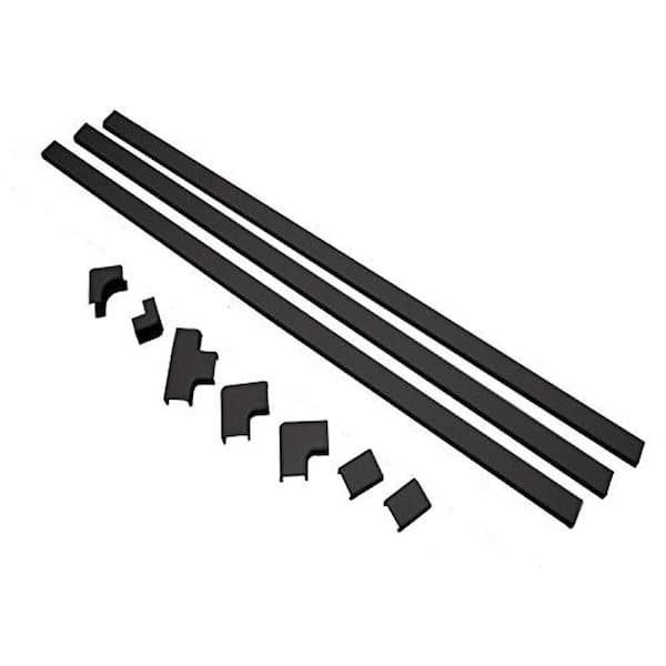 Wiremold Cordmate II Cord Cover 12 ft. Kit, Cord Hider for Home or Office, Holds 3 Cables, Black