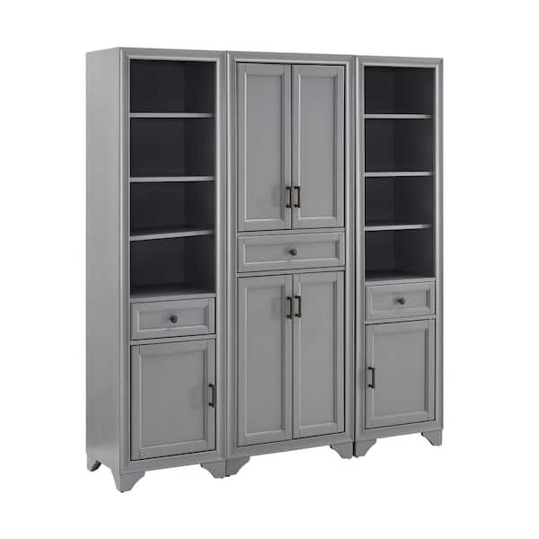 Tara 3-Piece Gray Pantry Set