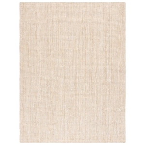 Natural Fiber Bleach/Ivory 8 ft. x 10 ft. Solid Woven Area Rug