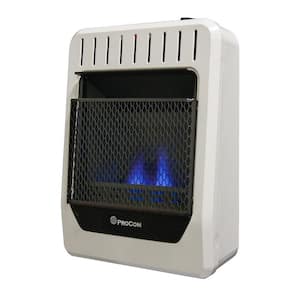 10,000 BTU Blue Flame Ventless Dual Fuel Heater with Manual Control