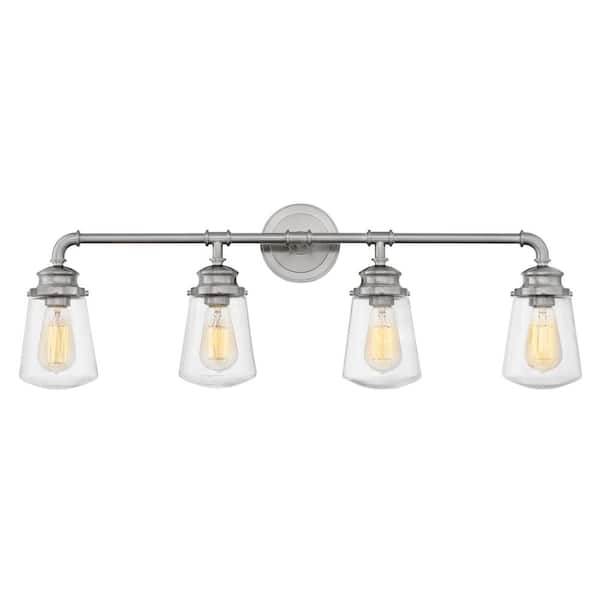 HINKLEY Fritz 33.75 in. 4-Light Brushed Nickel Vanity Light