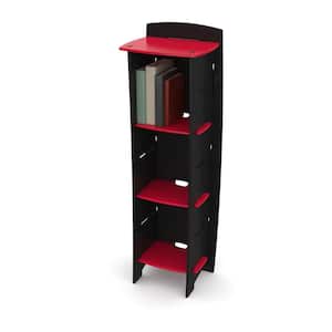 Kid's Bookcase with 3 Shelves in Race Car Collection Red and Black