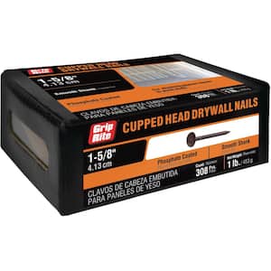 #13 x 1-5/8 in. Phosphate Coated Smooth Shank Drywall Nails 1 lb. Box