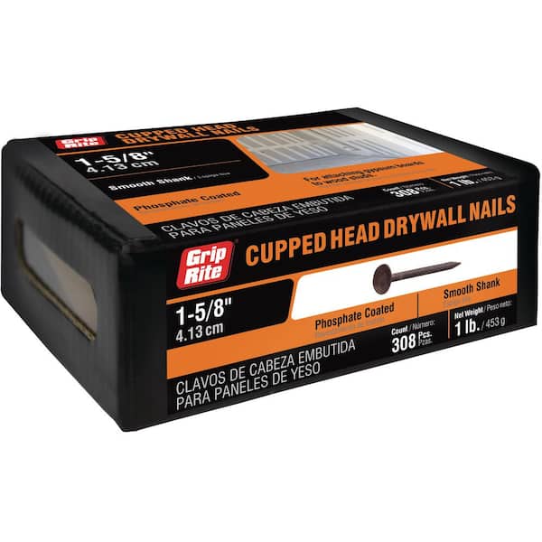 Grip-Rite #13 x 1-5/8 in. Phosphate Coated Drywall Nails (1 lb.-Pack)