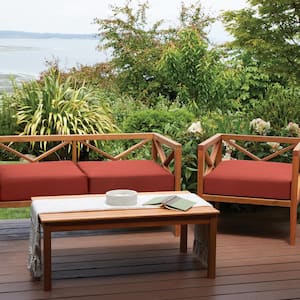 Ravenna Spice 21 in. W x 19 in. D x 5 in. T Deep Seating Outdoor Lounge Chair Cushion