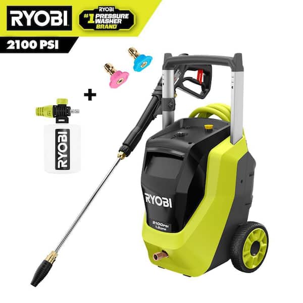 2100 PSI 1.2 GPM Cold Water Corded Electric Pressure Washer with Foamer and Second Story Nozzle Kit