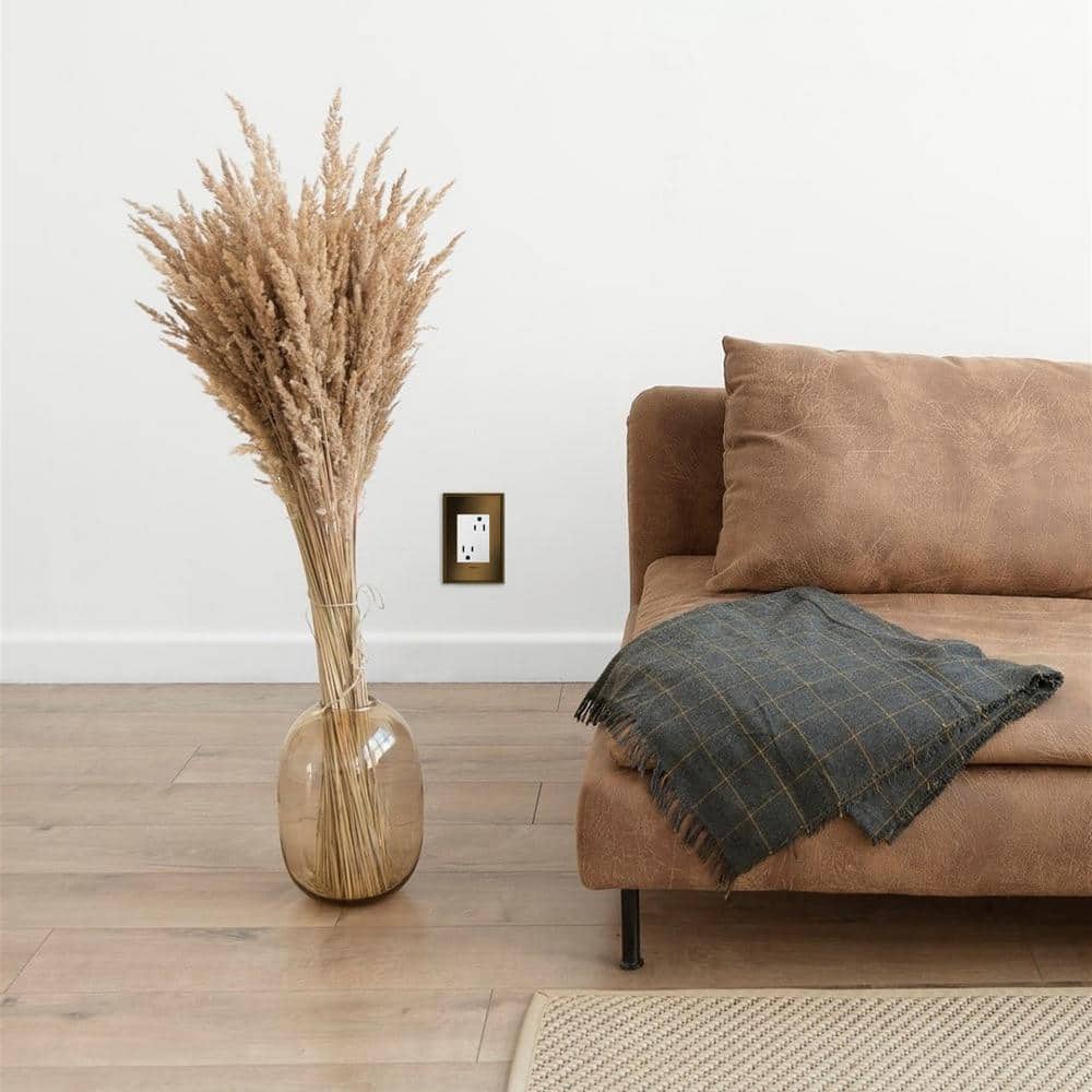 White Tamper-Resistant Plus-Size Electrical Outlet with Wall Plate