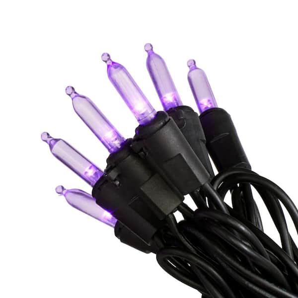 Home Accents Holiday 87 ft. 300 Purple Mini LED Lights