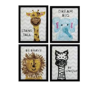 Victoria Baby Animal Positive Quotes by Unknown Wooden Wall Art (Set of 4)