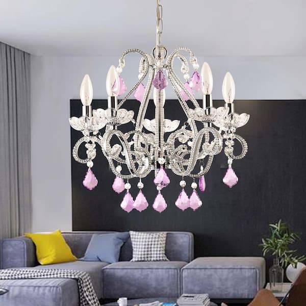 Purple crystal chandelier new arrivals
