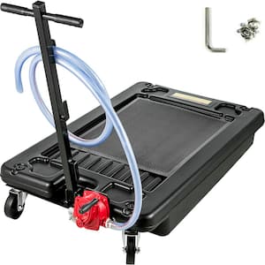 Portable Oil Drain Pan with Pump 16.9 Gal. Low Profile Oil Drain Pan with 8 ft. Hose for SUV Car and Trucks