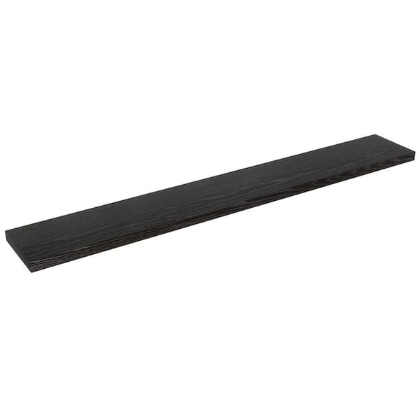 Unbranded 72 in. W x 9.3 in. D Black Floating Shelves Decorative Wall Shelf Fireplace Mantel