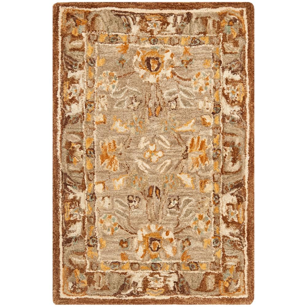 Anatolia Dark Gray/Brown Doormat 2 ft. x 3 ft. Border Area Rug price history on PriceWatchPro