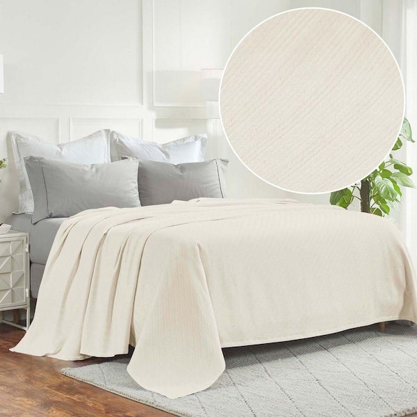 SUPERIOR Milan Ivory Textured Cotton Striped Lightweight Woven