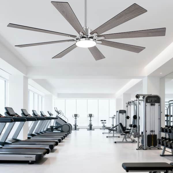 72 in. Indoor Integrated LED Sand Nickel DC Motor Ceiling Fan with Light and Remote Control