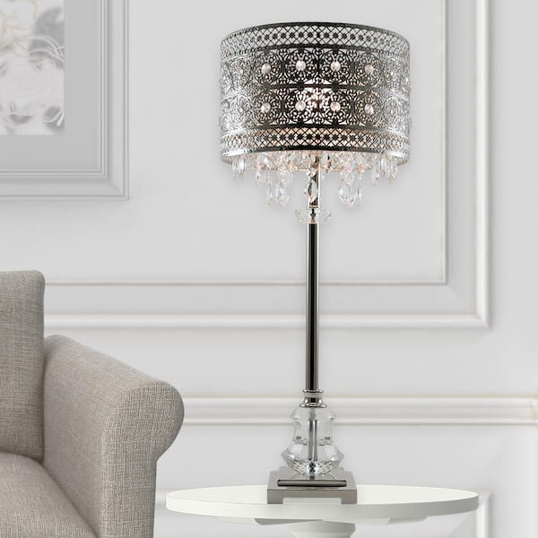 Brielle 28 75 In Silver Table Lamp, Home Depot Table Lamps For Living Room