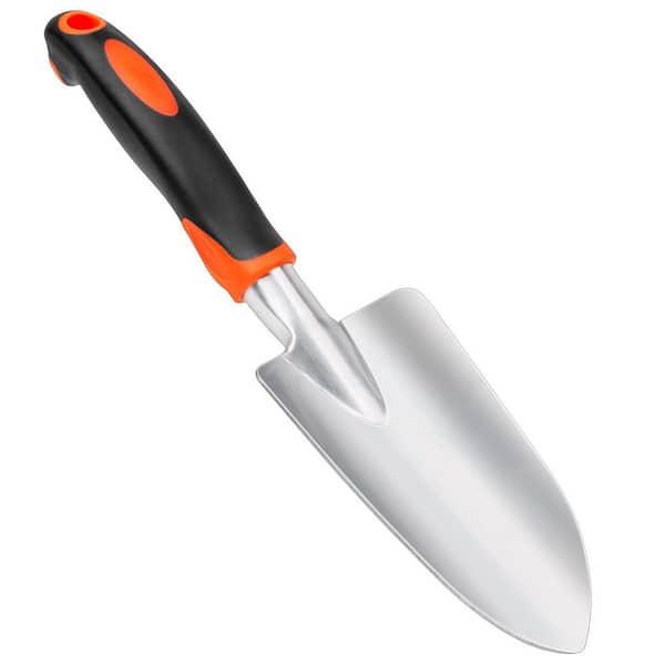 5.2 in. Orange Hand Garden Trowel with Ergonomic Handle and Rust Resistant Finish for Digging and Planting (1-Pack)