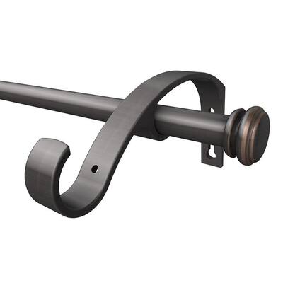 28 in. - 50 in. Double Curtain Rod in Oil Rubbed Bronze