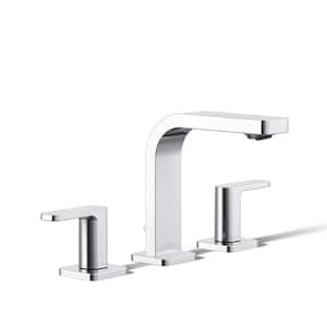 Parallel 8 in. Widespread 2-Handle Bathroom Faucet in Polished Chrome