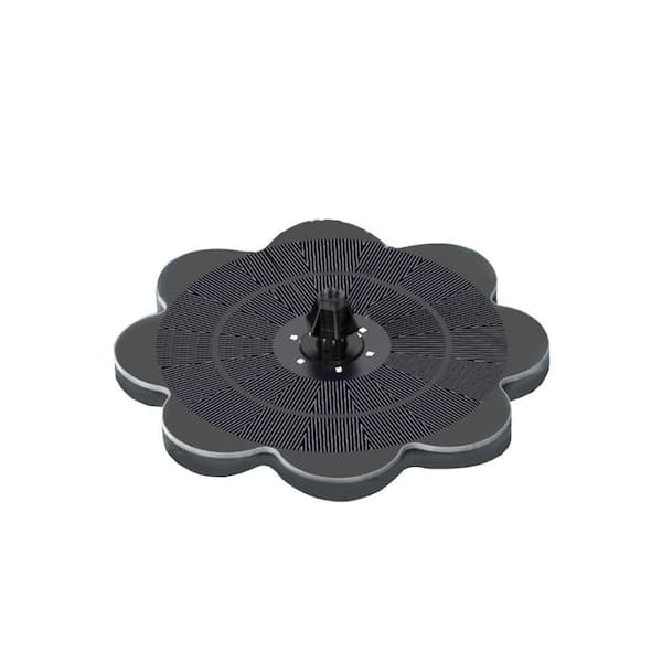 Solar Powered Fountain 3.5 W with 7 Nozzle and 4-Fixer, Double Layer Colorful Lights for Garden, Pond, Fish Tank