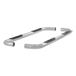 3-Inch Round Polished Stainless Steel Nerf Bars, No-Drill, Select Dodge, Ram Dakota
