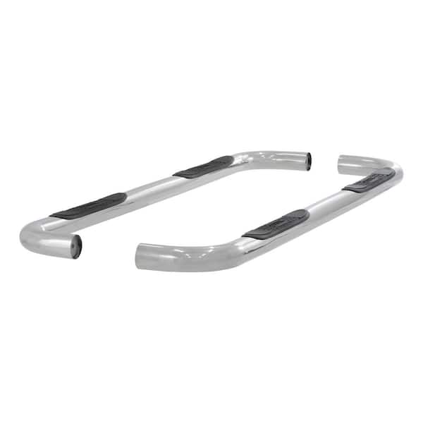 Aries 3-Inch Round Polished Stainless Steel Nerf Bars, No-Drill, Select Dodge, Ram Dakota