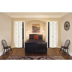 24 in. x 80 in. Conmore White Paint Smooth Hollow Core Molded Composite Interior Closet Bi-Fold Door