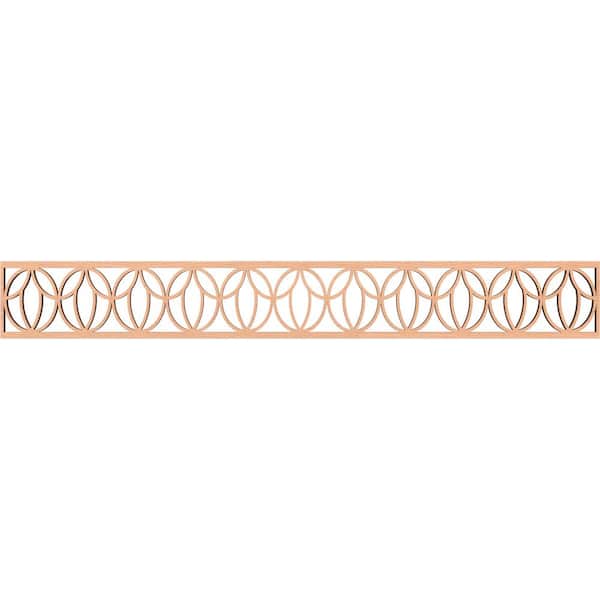 Ekena Millwork Shoshoni Fretwork 0.375 in. D x 46.5 in. W x 6 in. L Alder Wood Panel Moulding