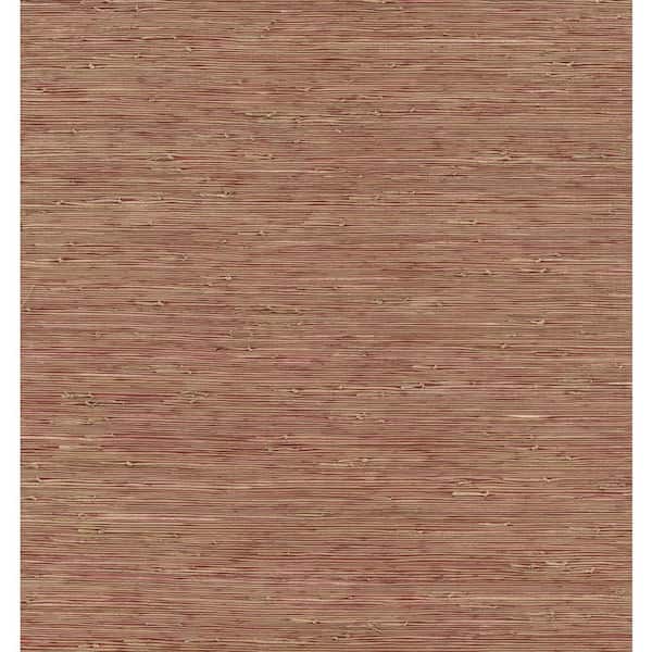 A-Street Prints Shuang Rasberry Handmade Grasscloth Non-Pasted Grass Cloth Wallpaper