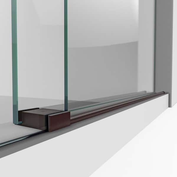 DreamLine - Enigma-XO 68-72 in. W x 76 in. H Fully Frameless Sliding Shower Door in Oil Rubbed Bronze