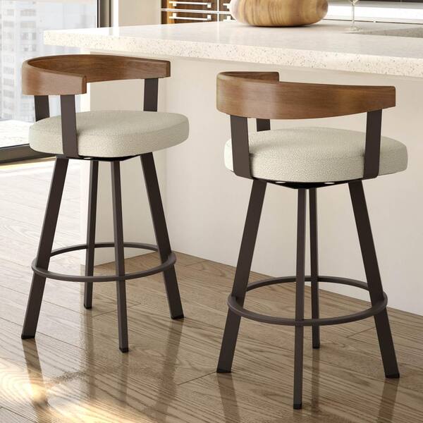 cream boucle stool