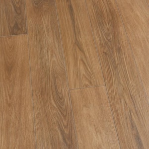 Take Home Sample - 9.13 in. W x 6 in. L Natural Burlap Floating Waterproof  Click Lock Luxury Vinyl Plank Flooring