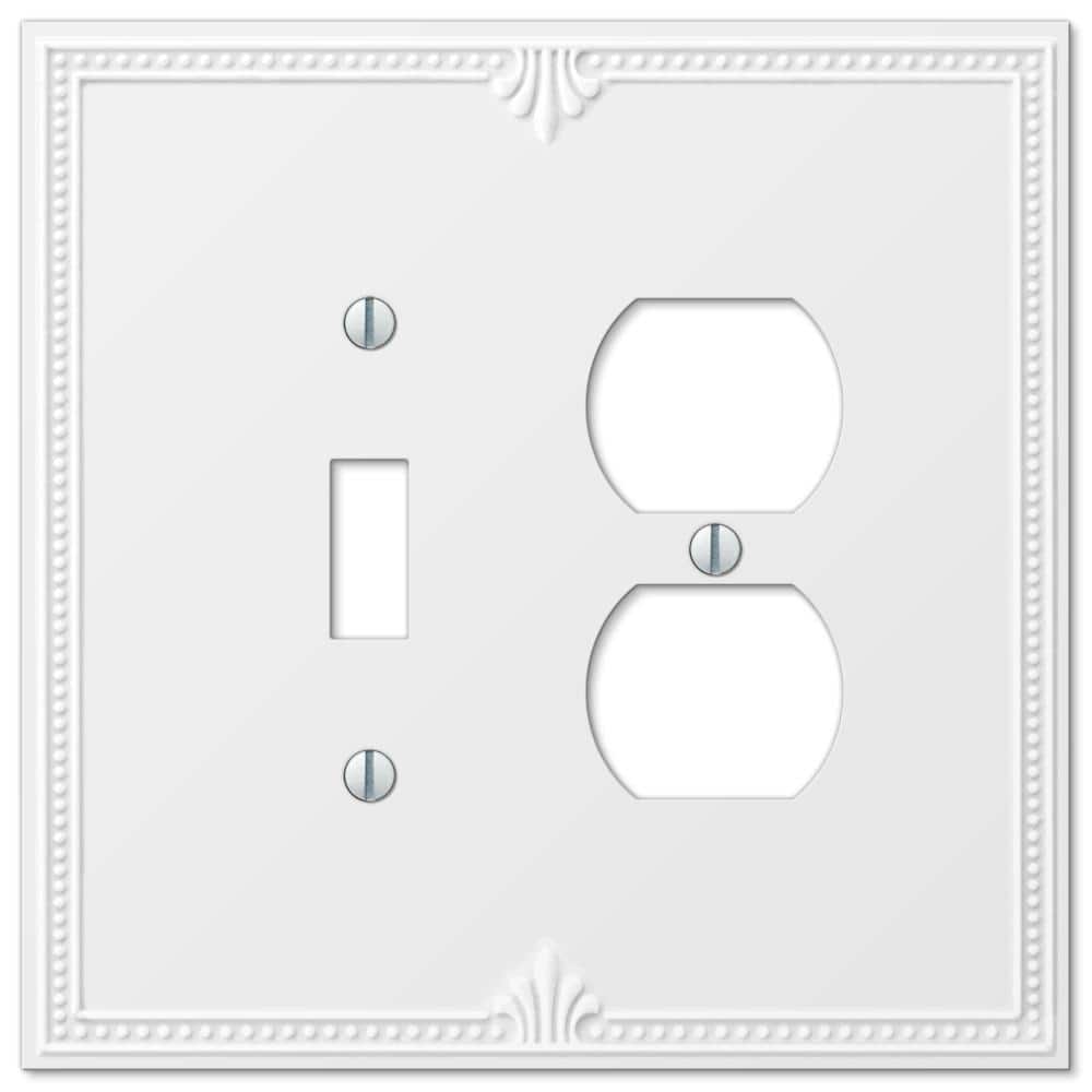 Richmond 2 Gang 1-Toggle and 1-Duplex Composite Wall Plate - White price history on PriceWatchPro