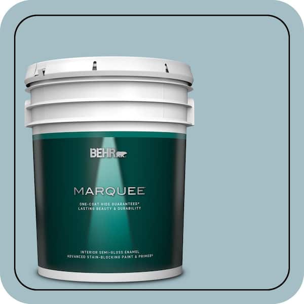 BEHR MARQUEE 5 gal. #PPU13-11 Clear Vista One-Coat Hide Semi-Gloss Enamel Interior Paint & Primer