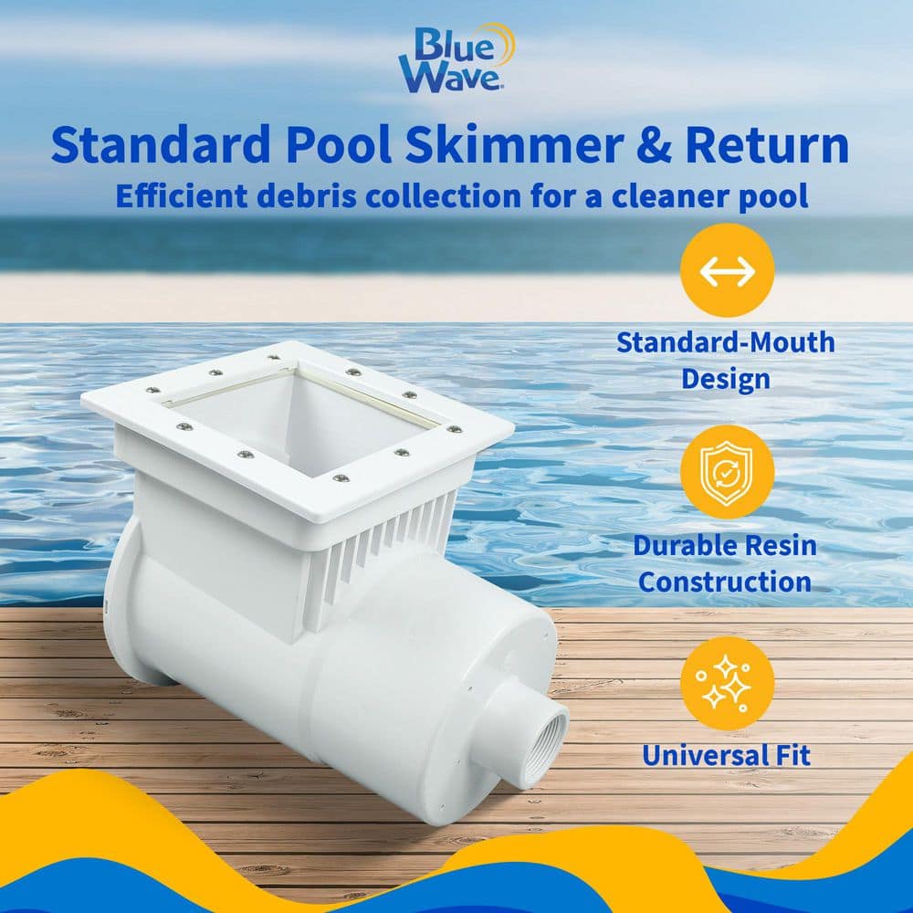 White Durable Standard Pool Skimmer and Return System