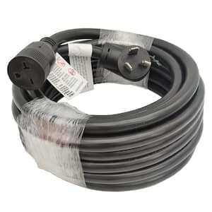 25 ft. 10/3 3-Wire 50 Amp 3-Prong NEMA 10-50P Plug to 20 Amp T-Blade Female Outlet 6-20R/6-15R Range Adapter Cord