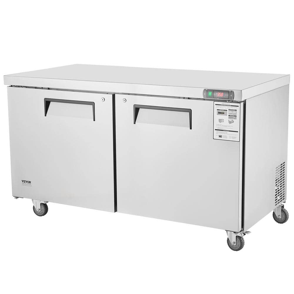 60 in. Commercial Refrigerator Sandwich & Salad Prep Table, 16.4 cu. ft. Stainless Steel Refrigerated Food Prep Station