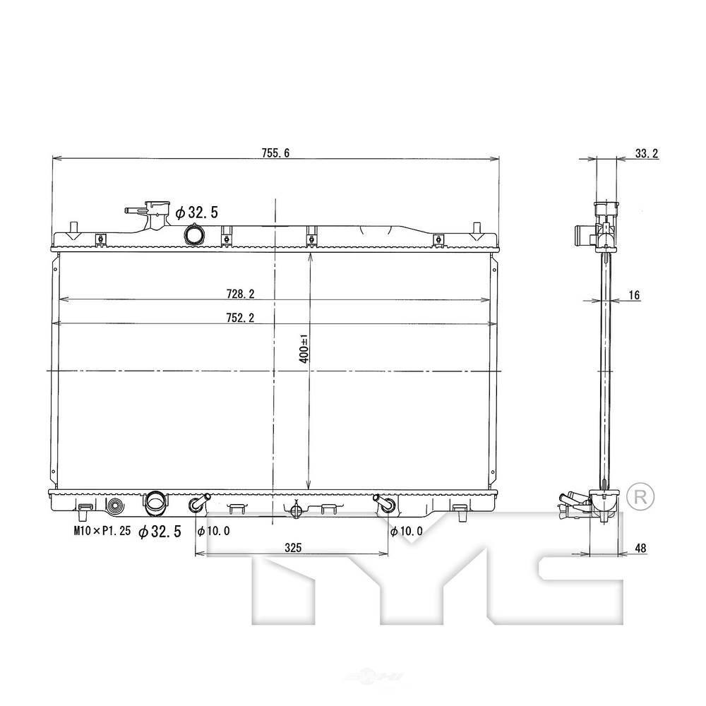 Tyc Radiator Packing TYC Radiator 2954 - The Home Depot