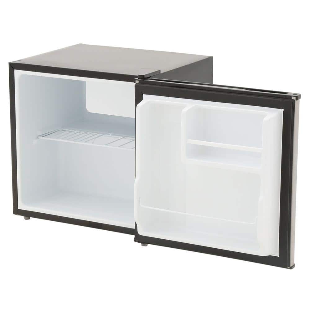Compact Black and Stainless Steel Energy Star Refrigerator