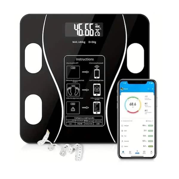 Smart Digital LED Weighing Scale with Accurately Track Weight and Body Fat Battery Not Included