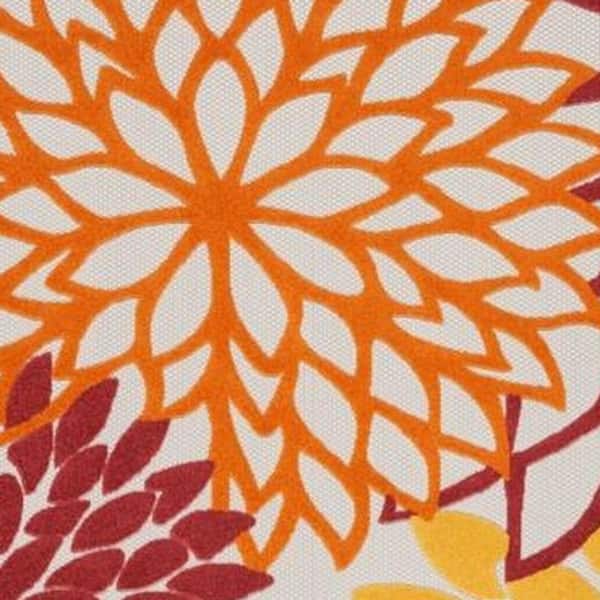 Red, Ivory 12 ft. x 15 ft. Woven Polypropylene Indoor/Outdoor Area Rug