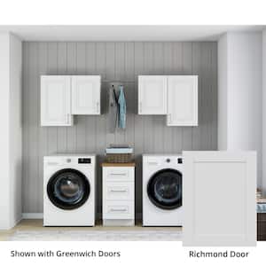 Richmond Verona White Plywood Shaker Stock Ready to Assemble Kitchen-Laundry Cabinet Kit 24 in. x 84 in. x 94 in.
