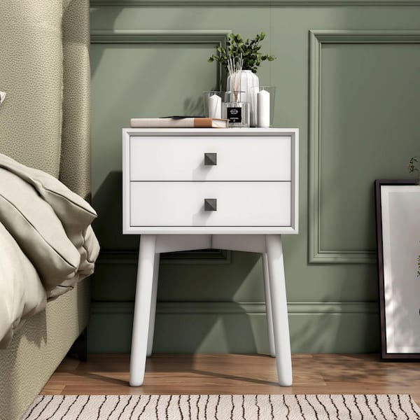 Furniture of America 2-Drawer Fioti White Nightstand 15.75 in. W