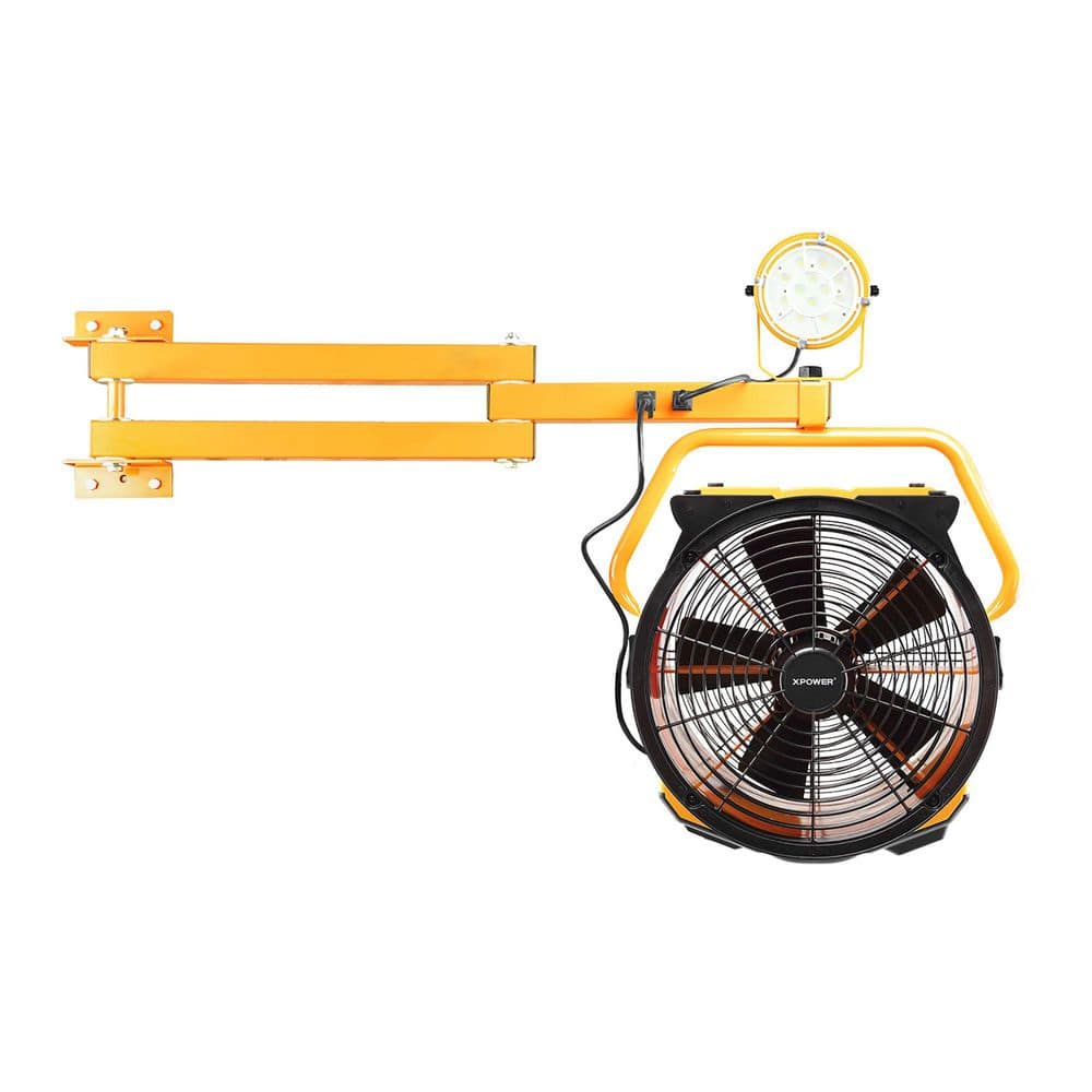 Warehouse, Dock, Trailer 18 in. 5-Speed Floor Fan in Yellow w/Timer, Trolley and LED Spotlight price history on PriceWatchPro