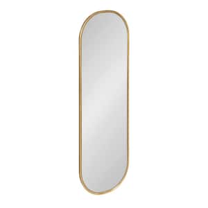 Large Oval Gold Neo-Classical Mirror (48 in. H x 15.88 in. W)